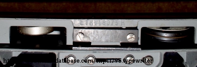 Serial Number ETR118073H Serial Number ETR118073H