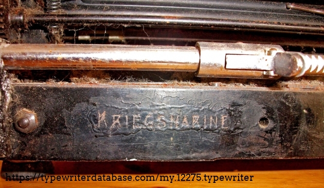 On the backside of the machine the german navy stamped their property. "Kriegsmarine"