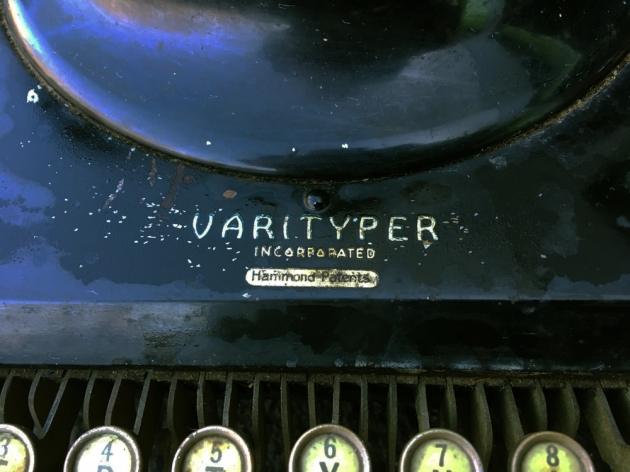 VariTyper "Varityper Incorporated" logo on the front... VariTyper "Varityper Incorporated" logo on the front...