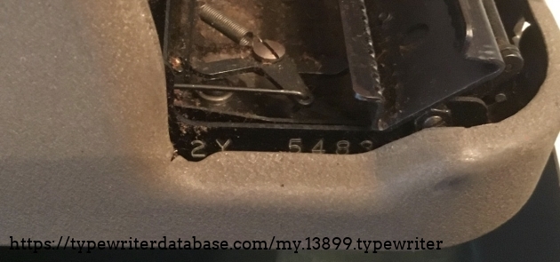 Serial number location, right side, carriage base frame.