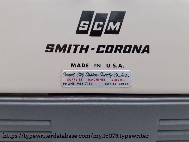 SCM Electra 120 office supply sticker