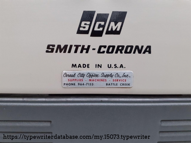 SCM Electra 120 office supply sticker SCM Electra 120 office supply sticker