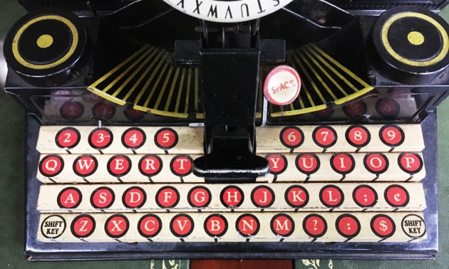 Marx Toys "Typewriter" from the (faux) keyboard... Marx Toys "Typewriter" from the (faux) keyboard...