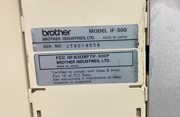Brother "EM-701 fx" serial number location... Brother "EM-701 fx" serial number location...