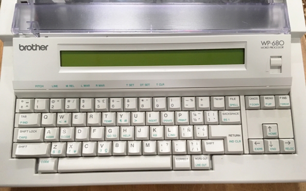 Brother "WP-680" from the keyboard... Brother "WP-680" from the keyboard...