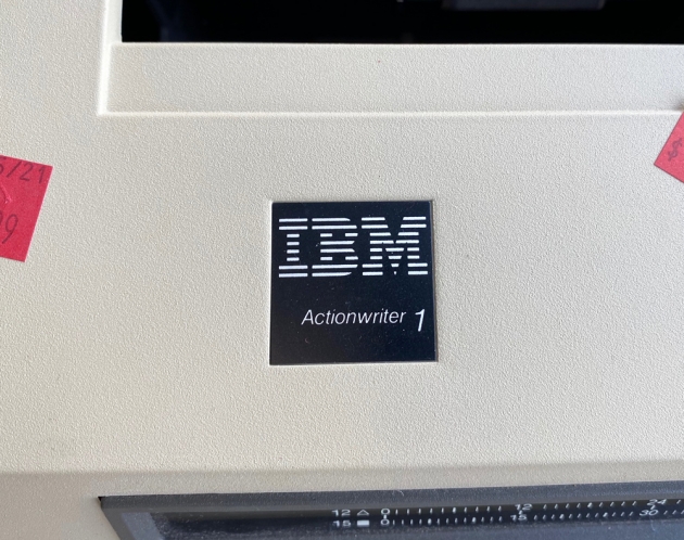 IBM "Actionwriter 1" from the maker/model logo on the top... IBM "Actionwriter 1" from the maker/model logo on the top...