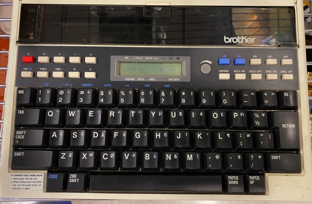 Brother "EP-45" from the keyboard... Brother "EP-45" from the keyboard...