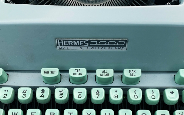 Hermes "3000" from the maker/model logo above the keyboard... Hermes "3000" from the maker/model logo above the keyboard...